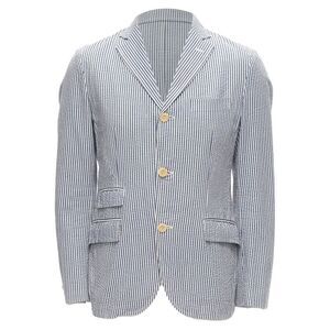 Junya Watanabe Man striped seersucker cotton blazer jacket